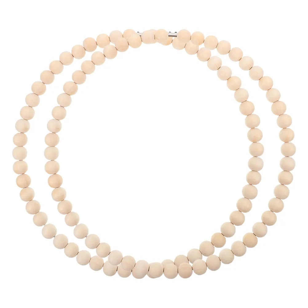 

2pcs Wooden Bead Wreath Kit Diy Craft Durable Metal Rings Home Garden Party Decor Dreamcatcher Design Boho Front Door Spring