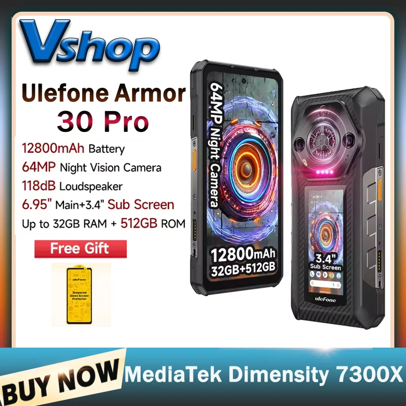 Ulefone Armor 30 Pro 5G Rugged Phone Android 14 Smartphone 6.9