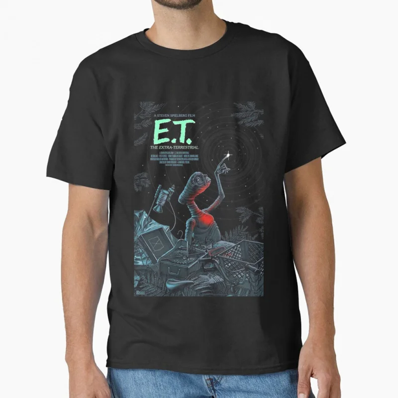 

80s Retro sic fi Cute Alien movie E.T. Phone Home The Extra-Terrestrial vintage Gift T shirt large size Tops S-6XL mens clothing