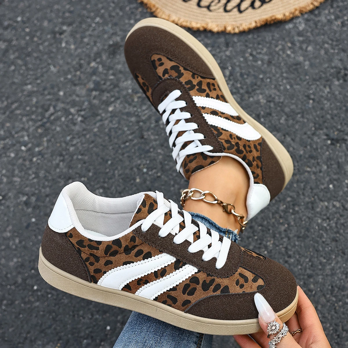 

Women Sneakers Fashion Leopard Print Walking Tennis Shoes Spring Platform Sneakers Woman Non Slip Casual Sports Shoes Women