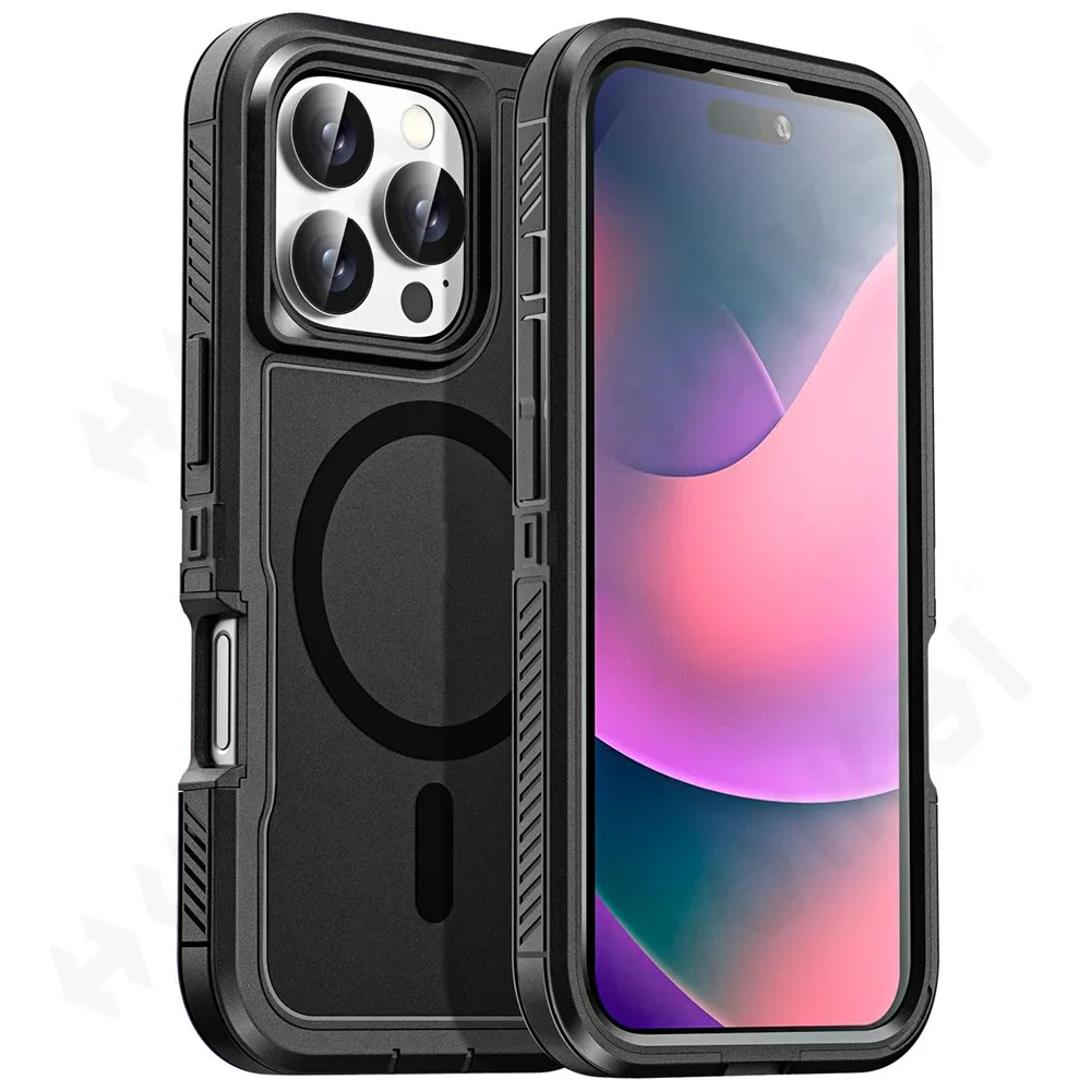 Original Ott Armor Box Hülle für IPhone 16 15 14 13 12 17 Max Plus für Magsafe Wireless Charger Heavy Duty stoßfeste robuste Abdeckung – Detail 9