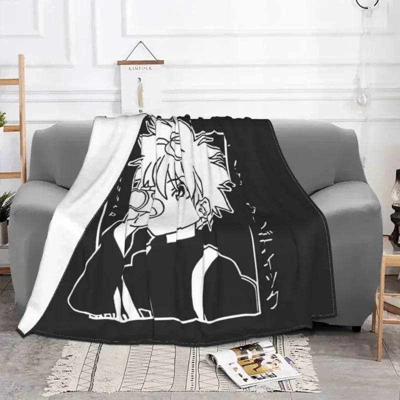 X Hunter Blanket Soft Flannel Fleece Warm Killua Zoldyck Anime Hxh Throw Blankets for Travel Bedding Bedspreads throw blanket@0￥