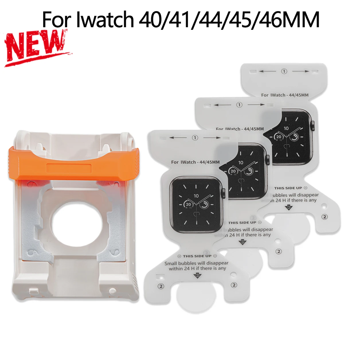 Easy Install Hydrogel Film for Apple Watch 45 44 46mm S11/10-42mm for IWatch Series 11/10/9/8/7/6/5/se/4 Screen Protector+Tool