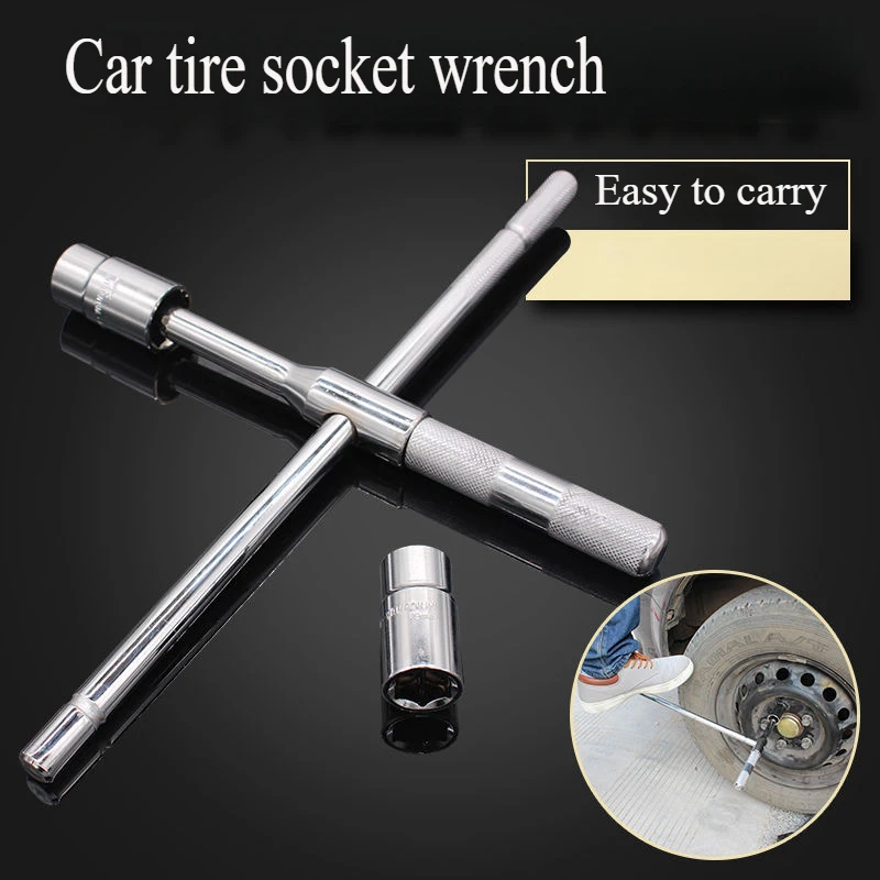 Cross Wrench Car Wheel Repair Wrench 17-23mm Car Tire Change Long Arm Labour Saving Sleeve Spanner Set Hand Repair Tools