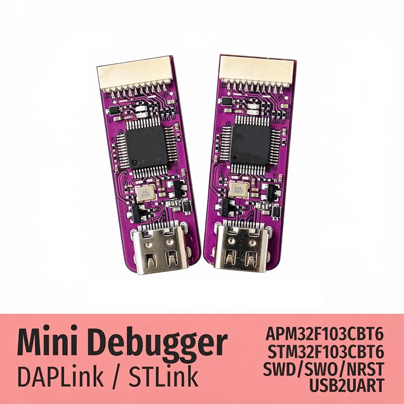 DAPLink ARM Debugger Downloader Emulator Programmer, USB Type-C Interface Support SWD Serial Port For STM32 Cortex-M MCU
