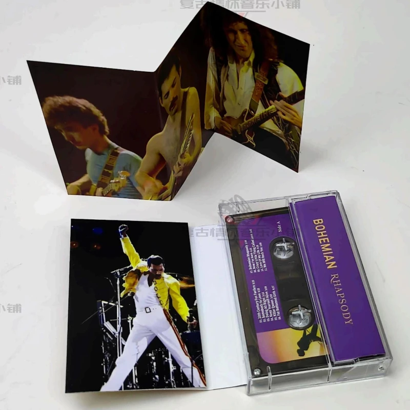 Klasyczna kaseta muzyczna Queen Freddie Mercury Bohemian Rhapsody Album Kasety Cosplay Muzyczna Kasetka Walkman Rejestrator Dźwięku Teczka z Muzyką — zdjęcie 6