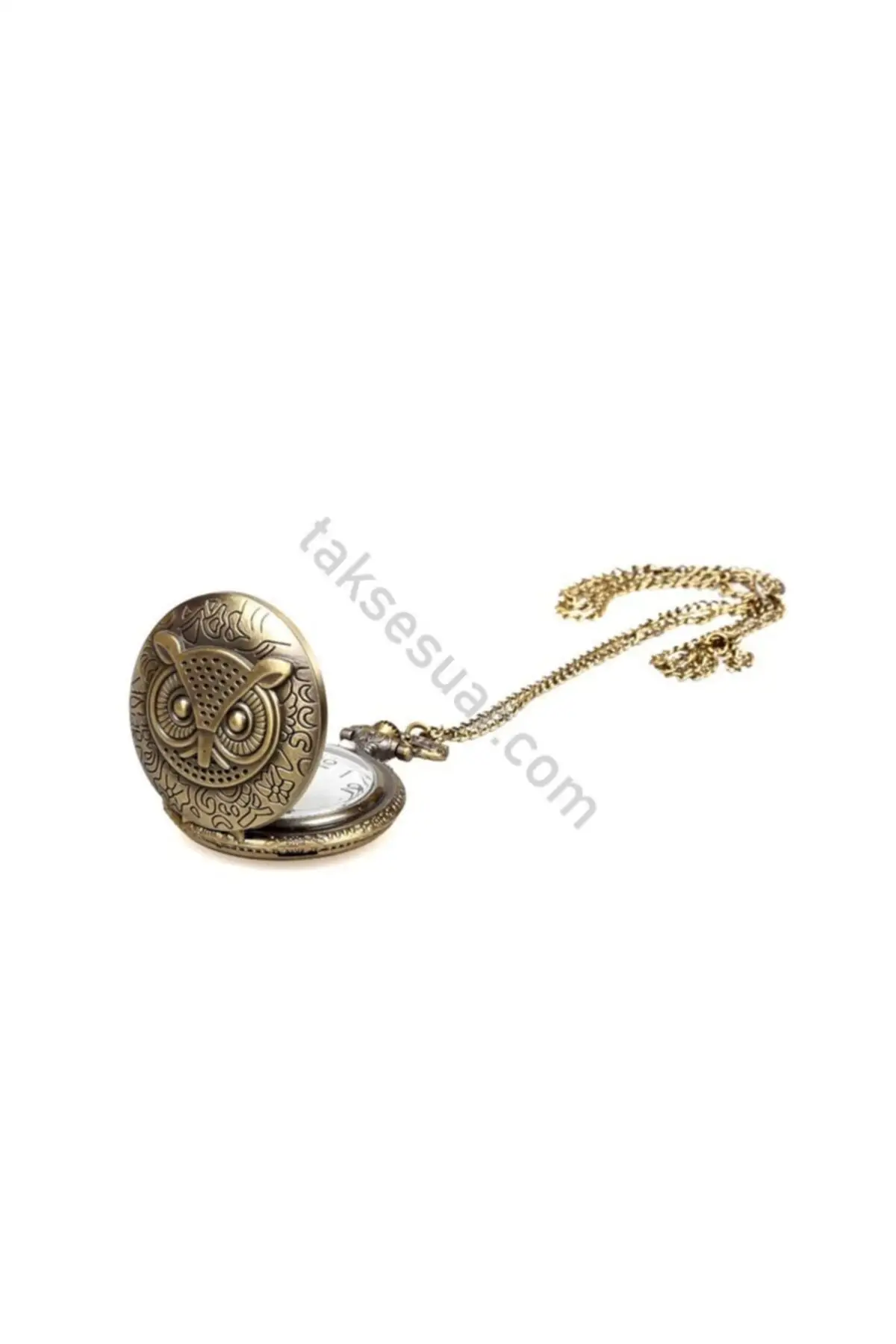 Uras Necklace Owl Looking Köstekli Vintage Watch Men Women