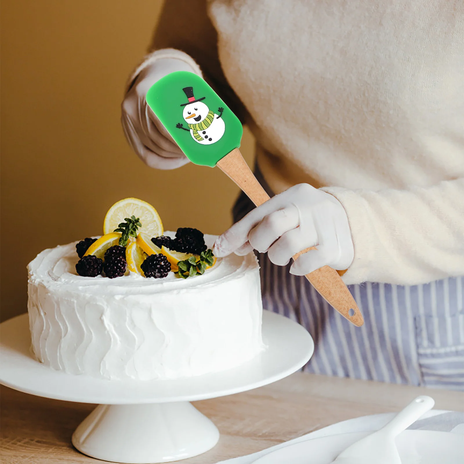 

4 шт., силиконовый набор инструментов для выпечки, лопаточка для крема, скребок с антипригарным покрытием, кухонные принадлежности, практичный скребок для выпечки