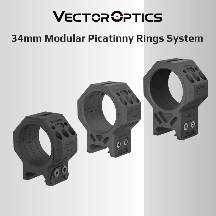 

Vector Optics 34Mm X-Mod Picatinny Scope Rings 0.95/1.10/1.25In 7075-T6 Modular Mount for Rifle Optics