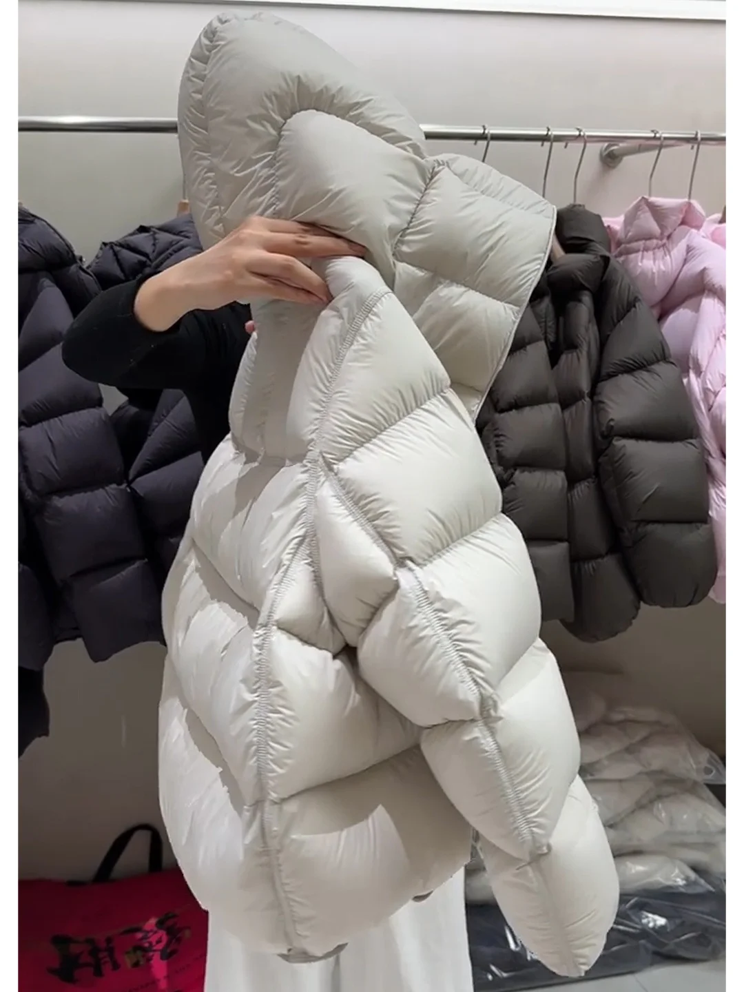 Koreaanse Sle Dames ort Capuchon Down Jaet Thiened Winterjas Faionable ular ket Design Urban Casual Warm