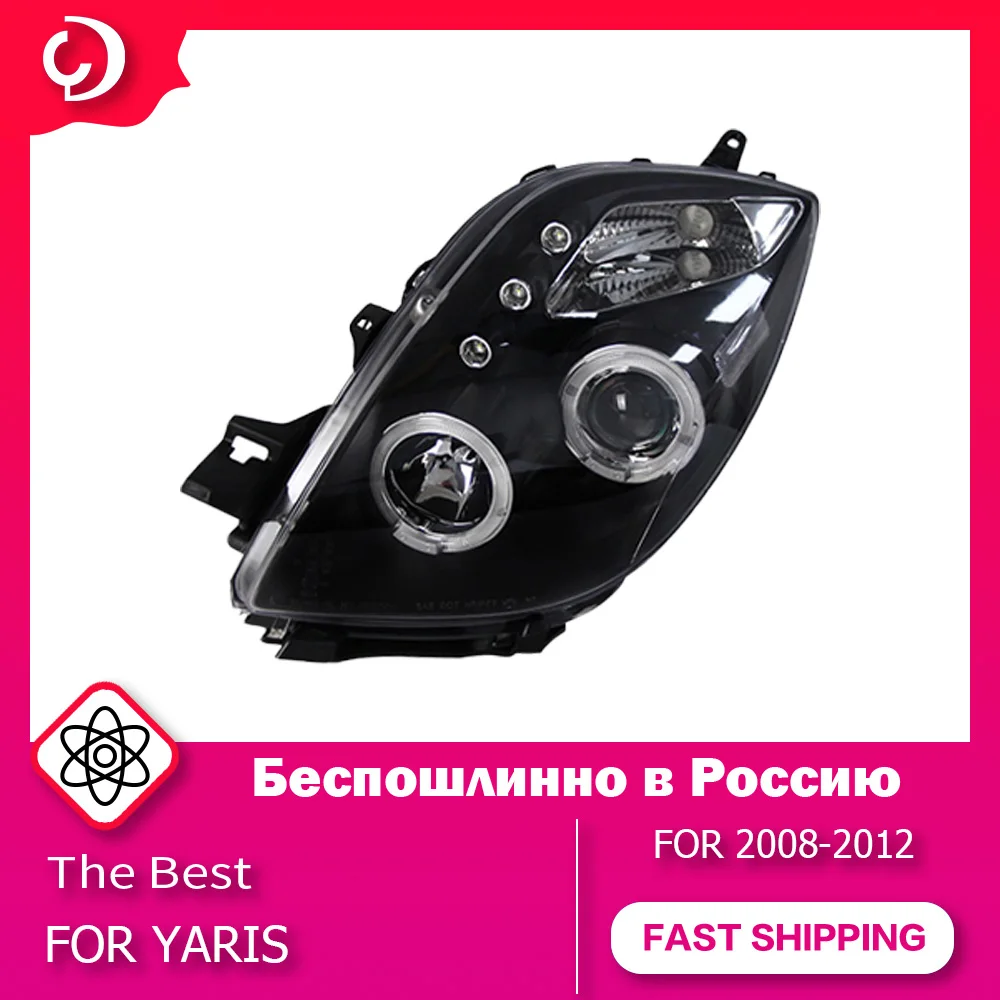 AKD Car Styling Headlights for Toyota Yaris 2008-2012 LED Headlight DRL Turn Signal Light Led Projector Auto Accessories