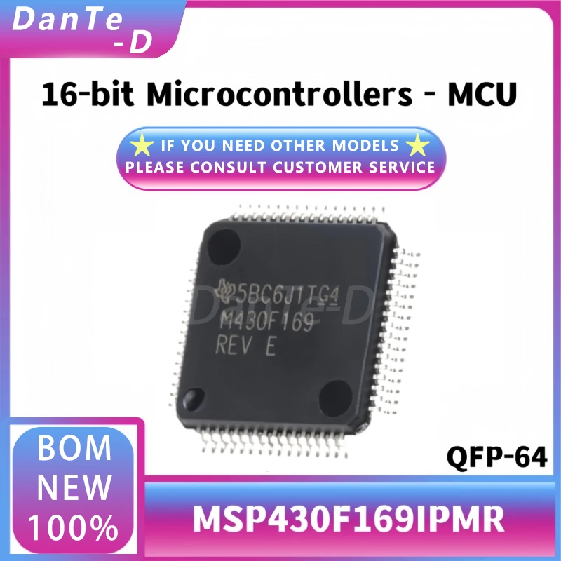 MCU مايكروكونترولر 16 بت ، حزمة msp4f169ipmr ، جديدة ، أصلية ، أصلية