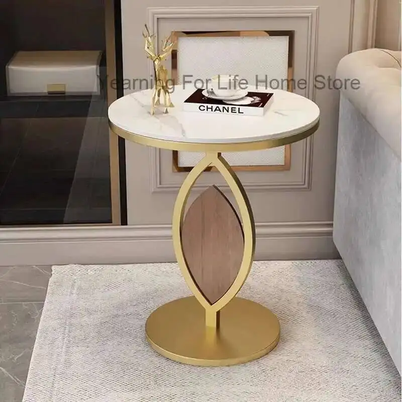 

Luxury Space Table Saving European Sofa Side Round Creative Corner Table Design Simple Tavolino Da Salotto Living Room Furniture