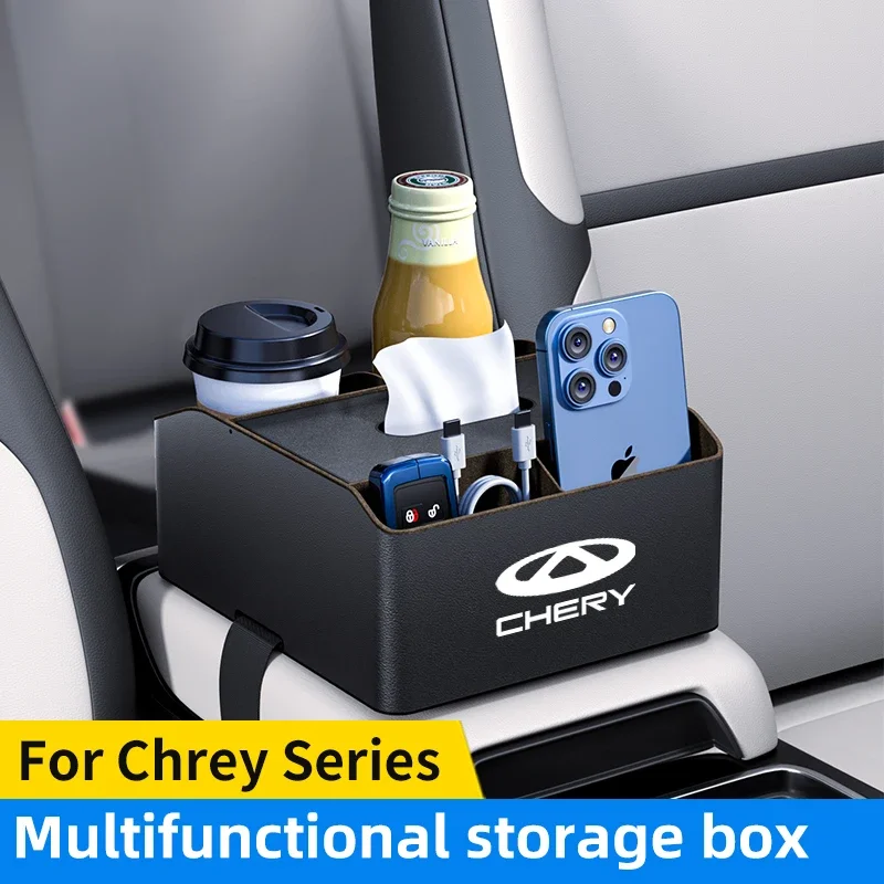 For Chery Tiggo2 3 4 5 6 7 8 3X 5X Pro T11 Car Armrest Box Storage Cup drink Holders Car Multifunctional Storage Box Tissue Box