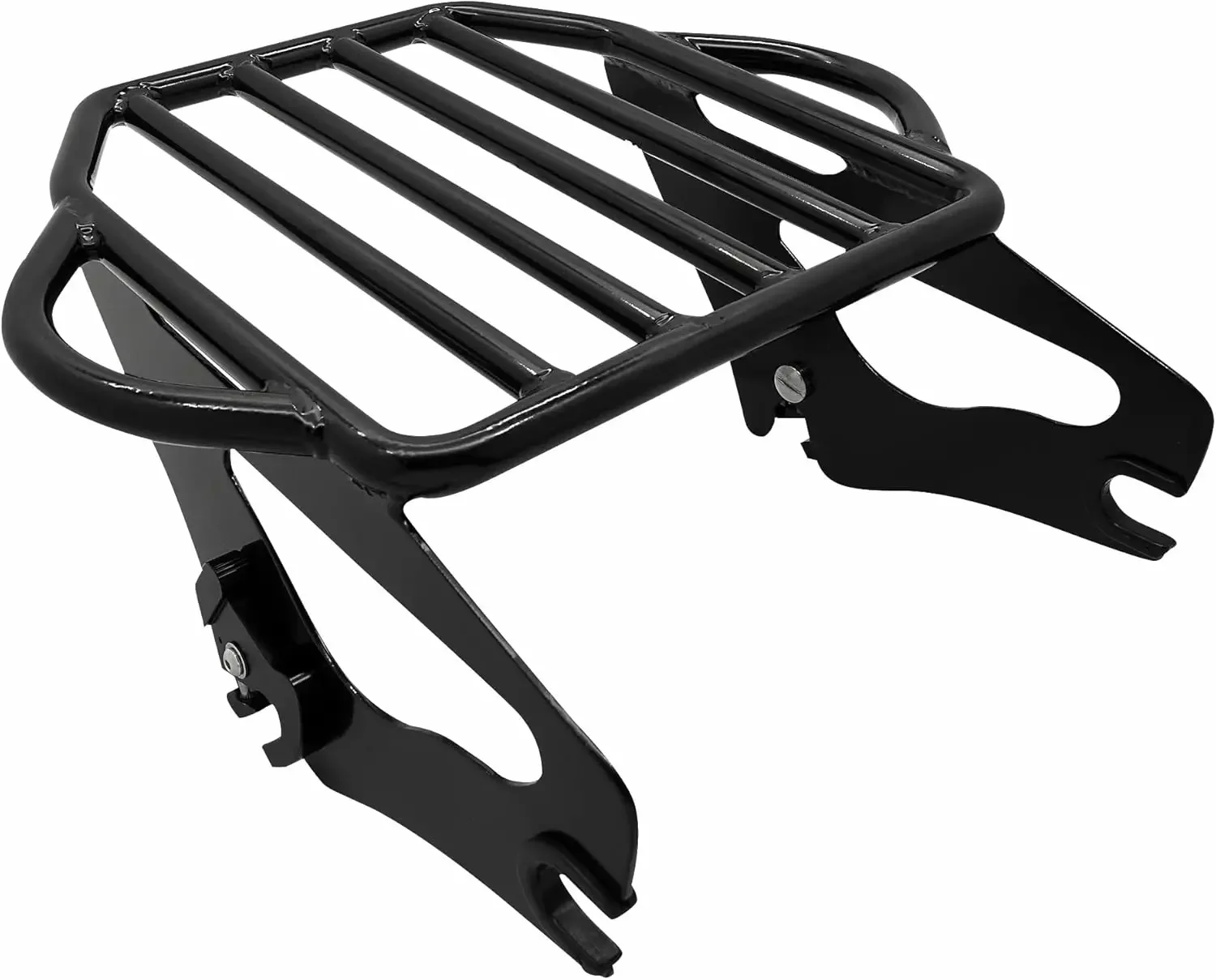 King Size 2-UP Luggage Rack Fits for Harley Touring Street Glide/Road King/Road Glide/Electra Glide/CVO/Ultra Limited 09-22 (Bla