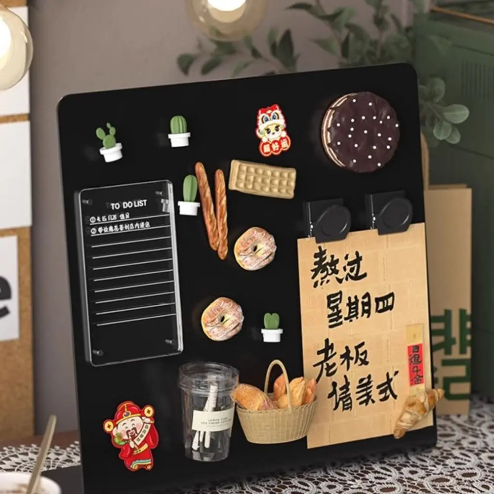 Metal Magnetic Blackboard DIY Design Vertical Desktop Message Board Badge Notes Storage Storage Display Board Message Display