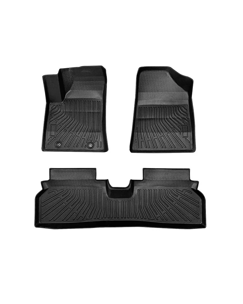 for Hyundai Kona EV 2024 TPE 3D Car Floor Mats Cargo Liner Trunk Pad All Weather Black Carpet Left Rudder