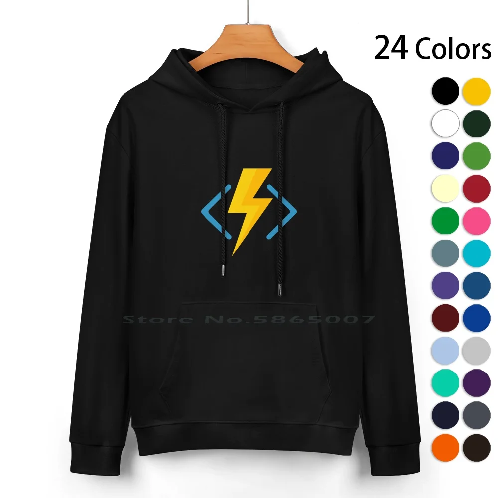 Azure Functions Pure Cotton Hoodie Sweater 24 Colors Developer Development Laptop Programming Azure Functions Microsoft Azure