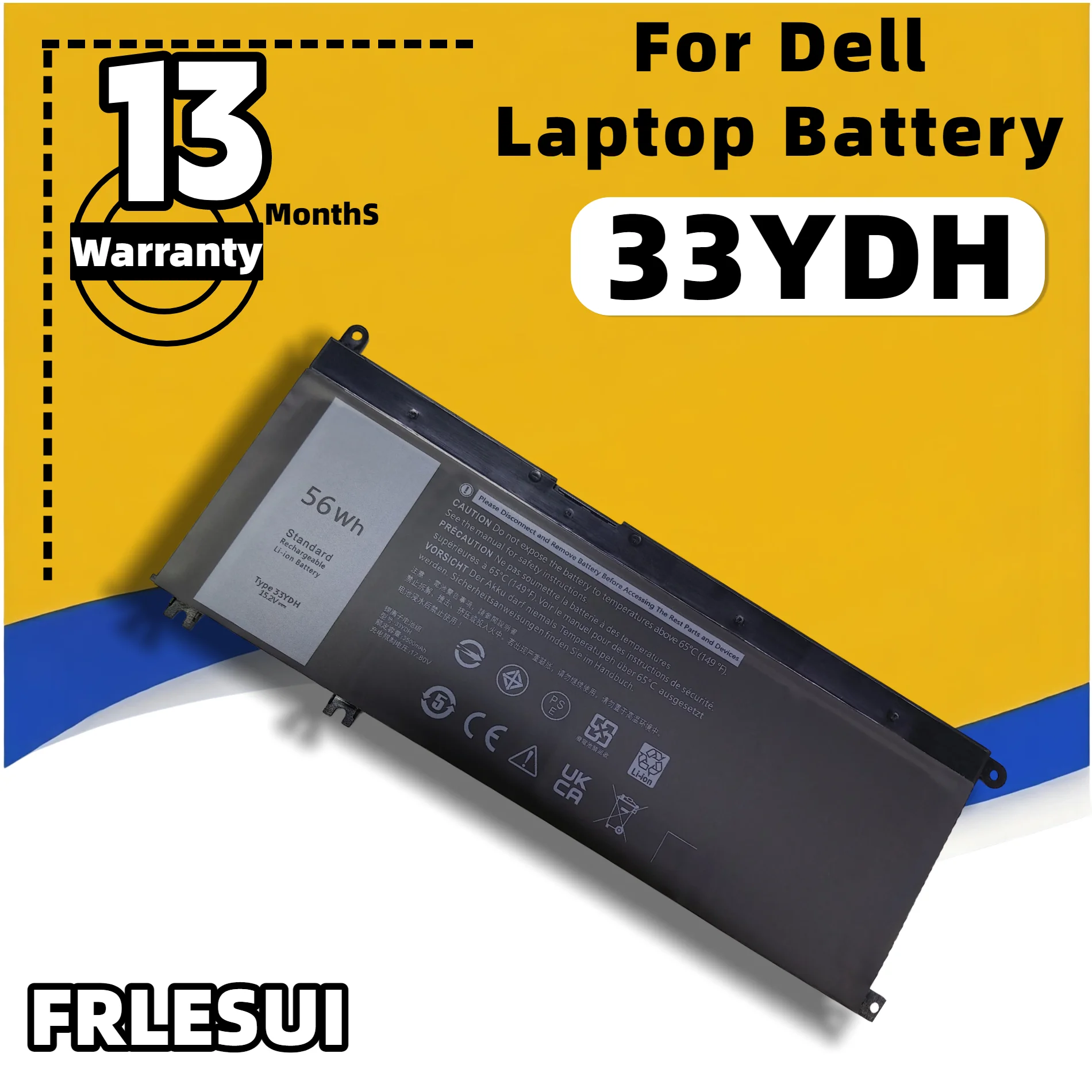 FRLESUI 33YDH Laptop Battery For Dell Inspiron 15PD Series (Ins 15PD-1762BL,  Ins 15PD-1865W, Ins 15PD-7765BR Ins 15PD-8745BR, )