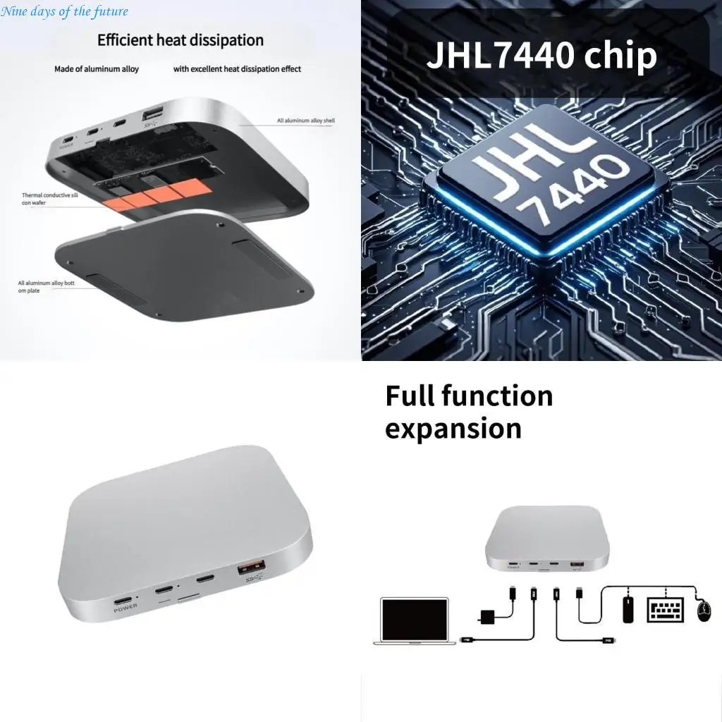 

Aluminum Docking Station 40Gbps For Mini Computer NVMe Solid Disk Enclosure E65A