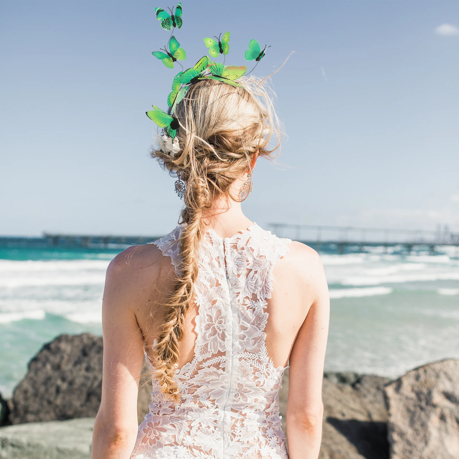 

Butterfly Headband Elegant Decorative Hair Hoop Party Halloween Costume Headpiece for Weddings Photo Prop Butterfly Headband