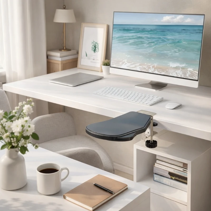 Ergonomic Arm Rest Desktop Extension Board ABS Foldable Support Wrist Relief Pad Office Gaming Working Comfort Accessory