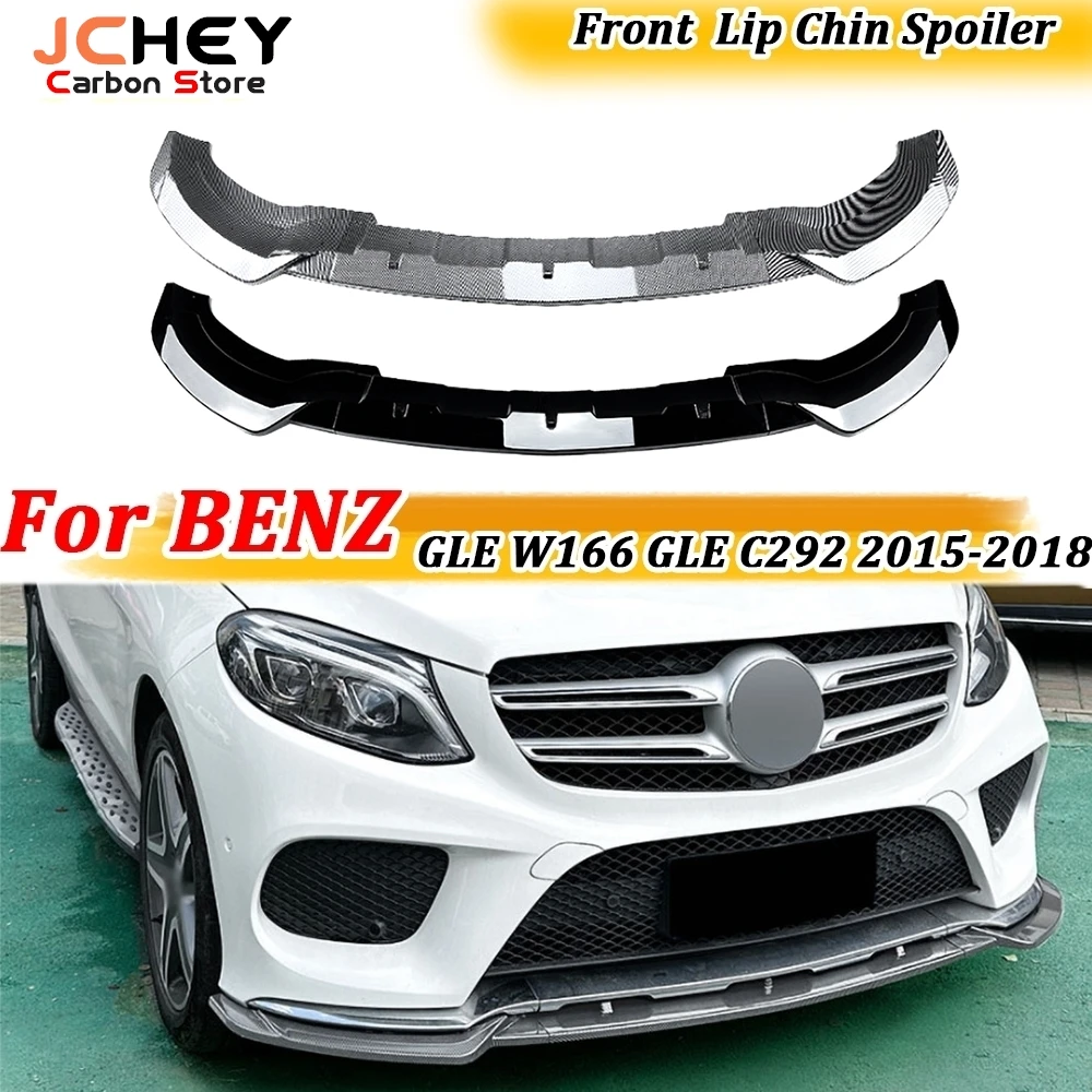 

ABS Front Bumper Lip Chin Spoiler for Benz GLE W166 GLE Coupe C292 AMG 2015-2018 Front Bumper Cover Body Kits Car Styling