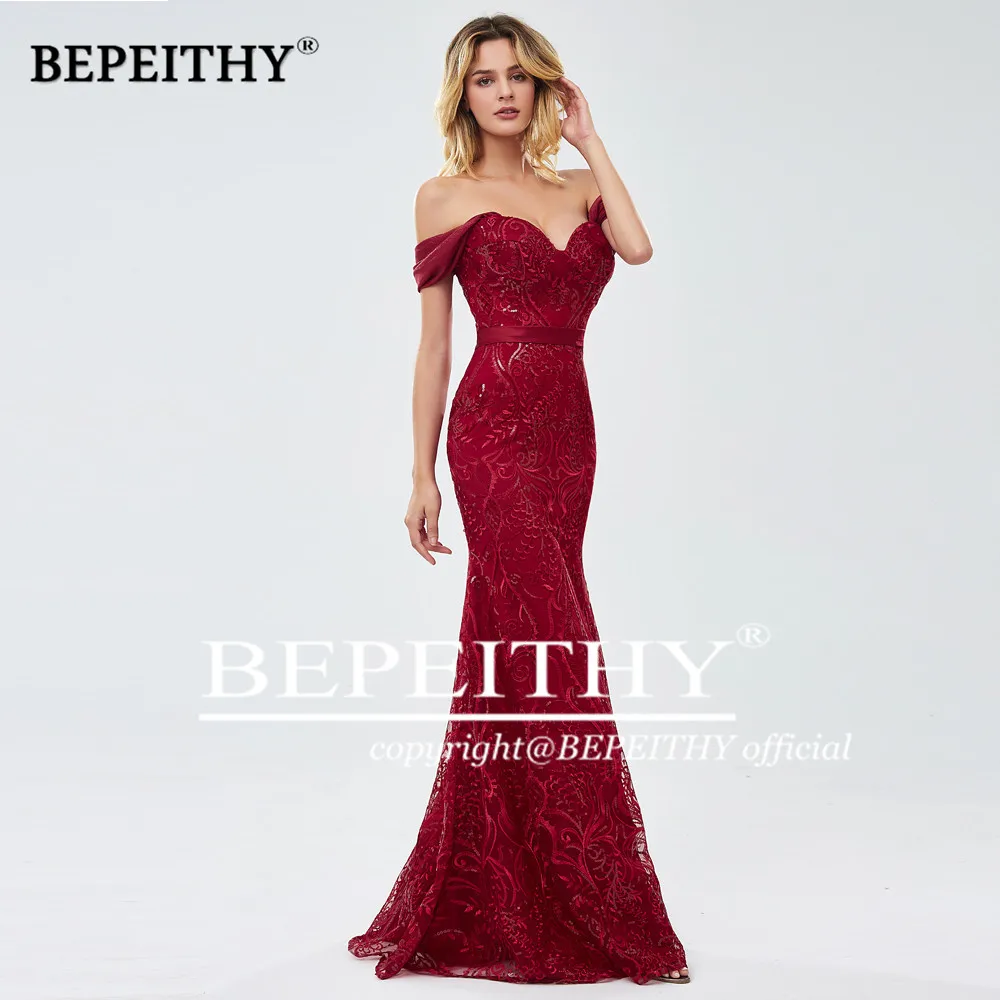 BEPEITHY Customized Mermaid Prom Dress Vestidos De Graduación Lace Plus Size Evening Gowns Elegant Party Dresses For Women 2023