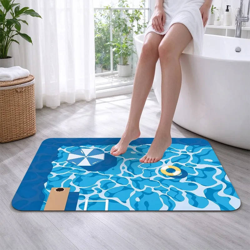 1 Piece of Pool Ripple Pattern Carpet, Soft and Comfortable, Suitable for All Seasons, lightweight and Easy to Care, Home Decor, Living Room, Bedroom, Patio, Autumn, Winter, Room Decor