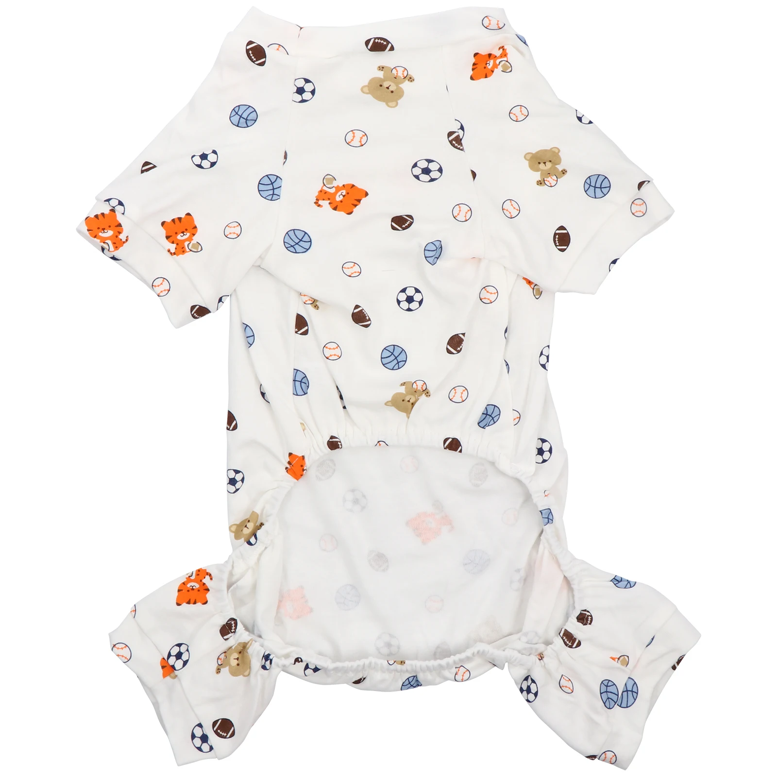 

Pet Dog Fashionable Breathable Cotton Cartoon Clothes Pet Four Feet Pajamas Four Feet Sleeping Costume Cozy Durable Soft