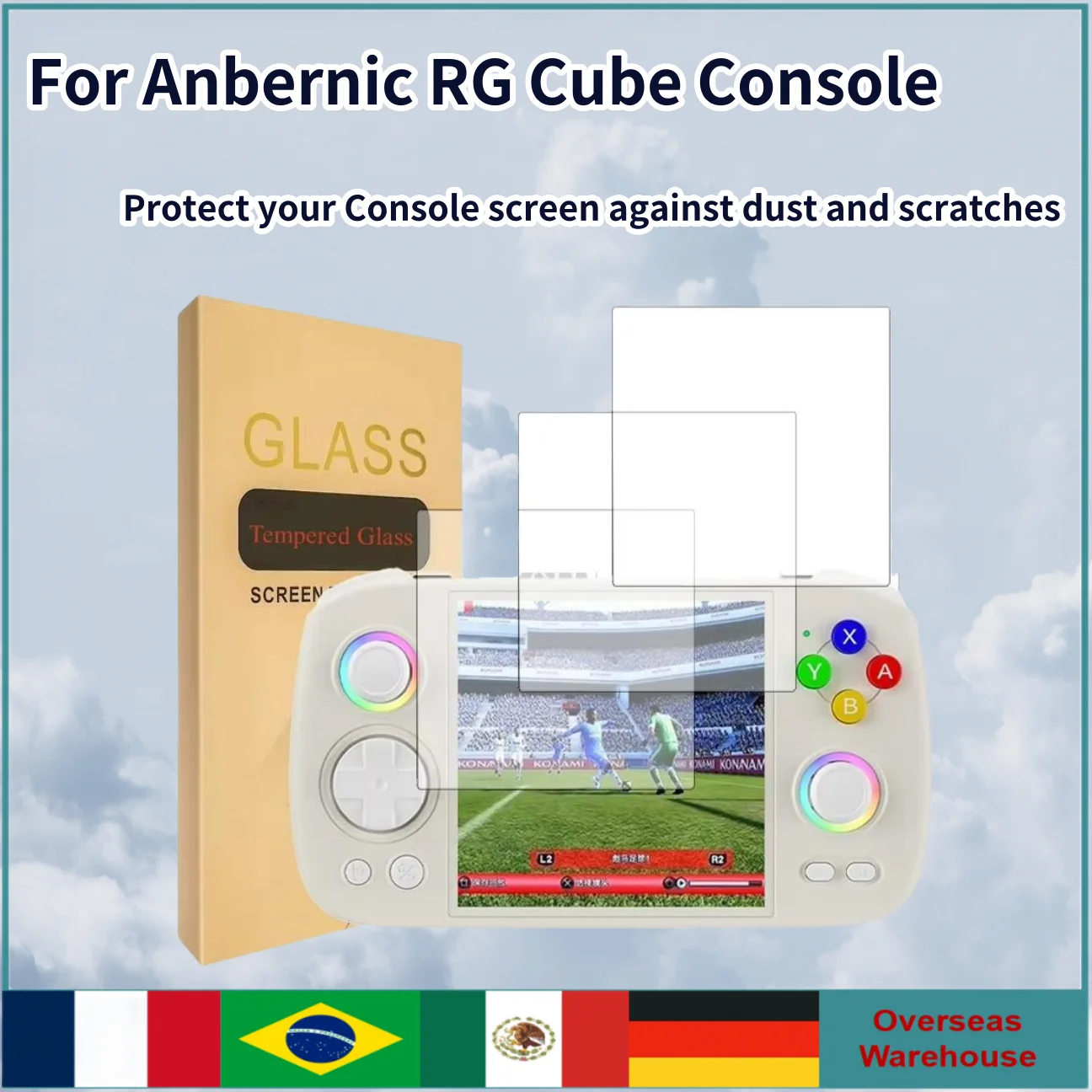 

For Anbernic RG Cube Tempered Glass Screen Protector Films Retro Console 9H HD RGCube Screen Protector Film Game Accessories