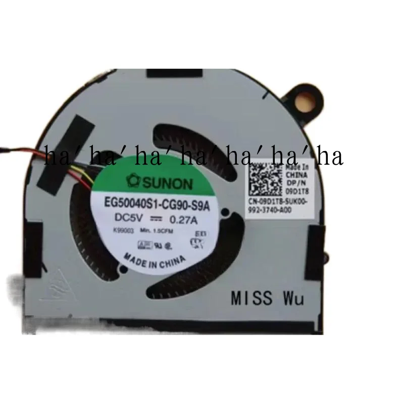 WYORESY New  Laptop CPU Cooling Fan For Dell Latitude 14 7400 P100G001 9410 2-in-1 DC28000M3SL EG 50040S1-CG90-S9A 09D1T8