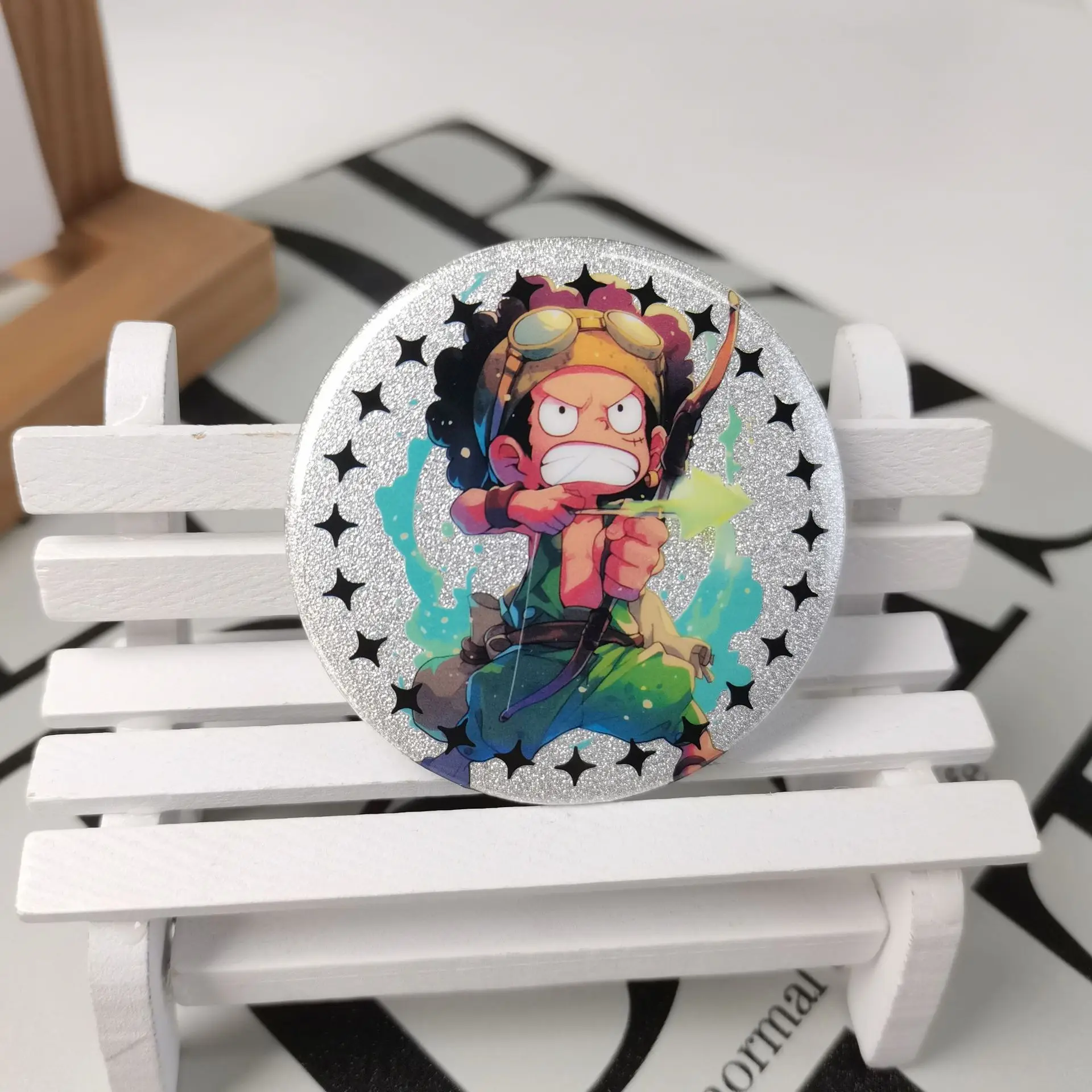 Diy Cartoon One Piece Roronoa Zoro Badge Badge Nami Cute Two-Dimensional Animation Peripheral Micro-Stamp Pendants Gift Toys