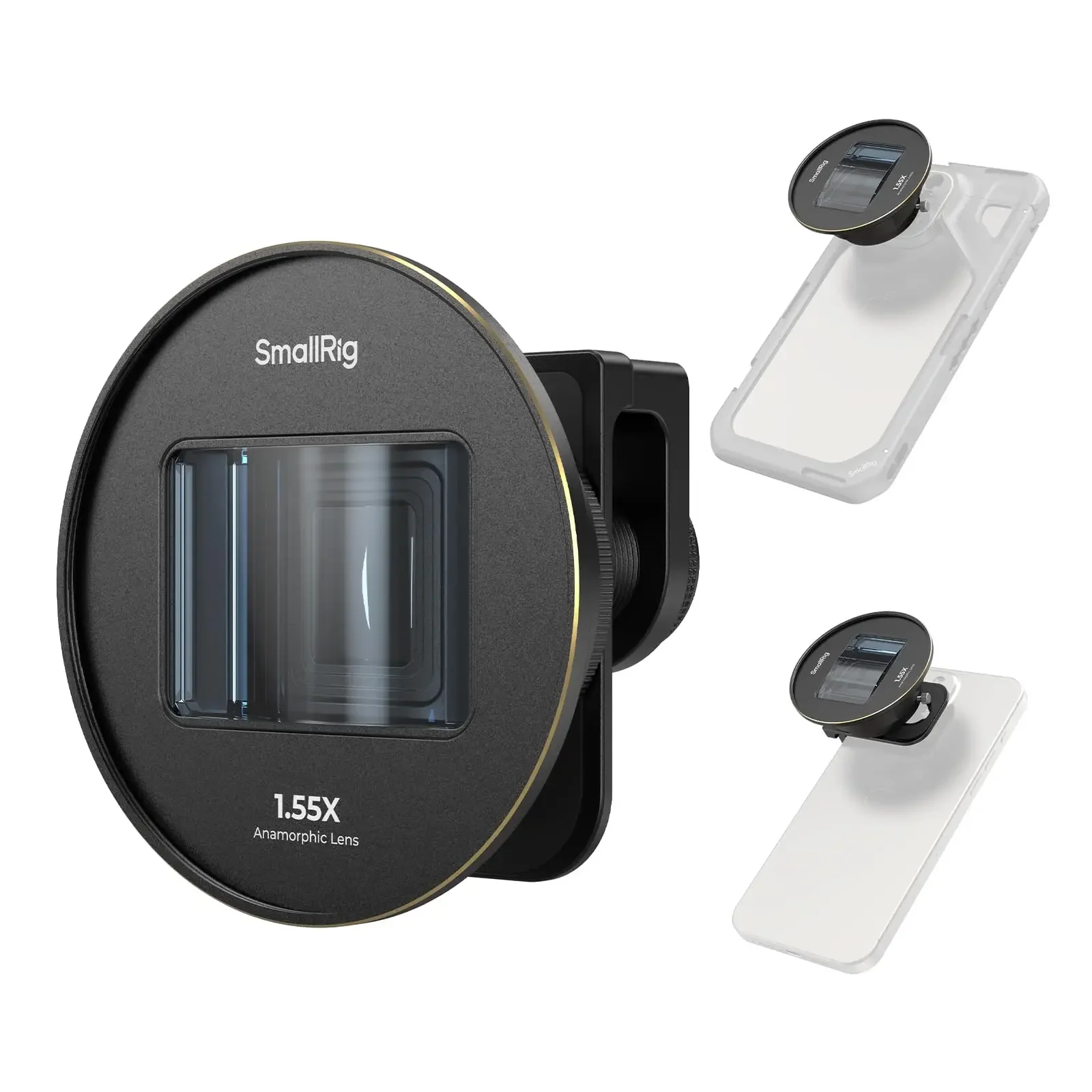 Smallrig 1.33x 1.55x Anamorphic Lens 75mm Macro Lens for T-mount Mobile Phone for Smartphones Videomaker Filmmaker