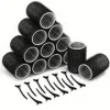 12pcs Hair Roller Set with Clips Self-Gripping Curlers for Long/Medium/Short Hair And Bangs Curling Iron Roller Hairstyling Tool