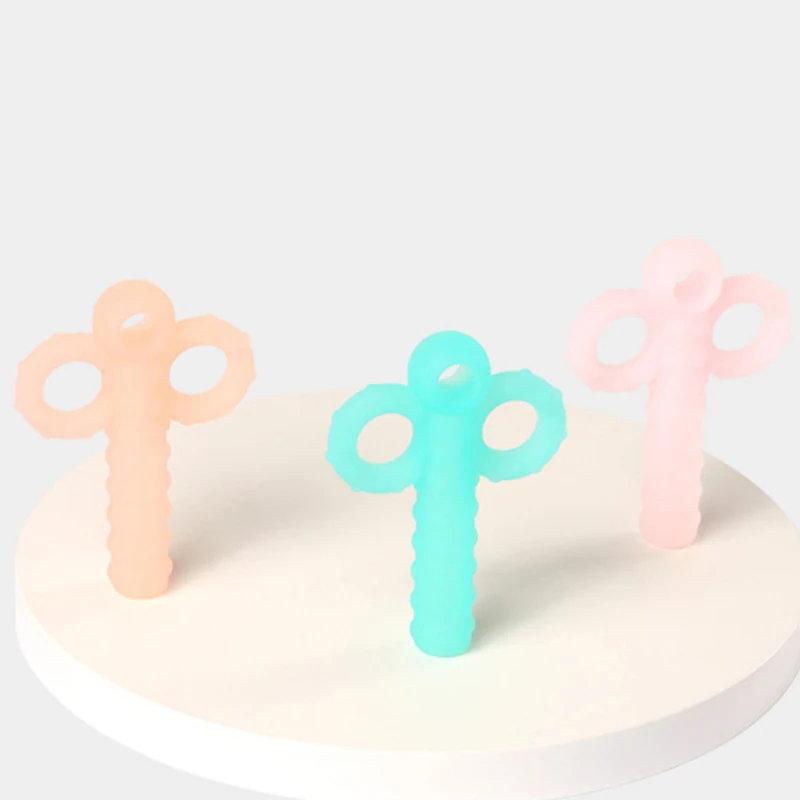 أطفال الكلام العلاج الأسنان مدلك الطفل مضغ أنبوب تلميح الأطفال للتحدث عن طريق الفم إعادة تأهيل العضلات قطار الحديث سيليكون أداة