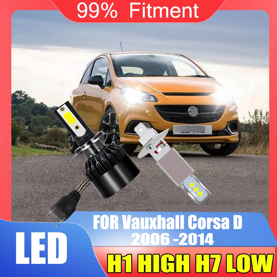

477 448 60W LED Headlights Car Replacement Lamp -no frequent replacement needed For Vauxhall Corsa D 2006 2007 2008 2009-2014