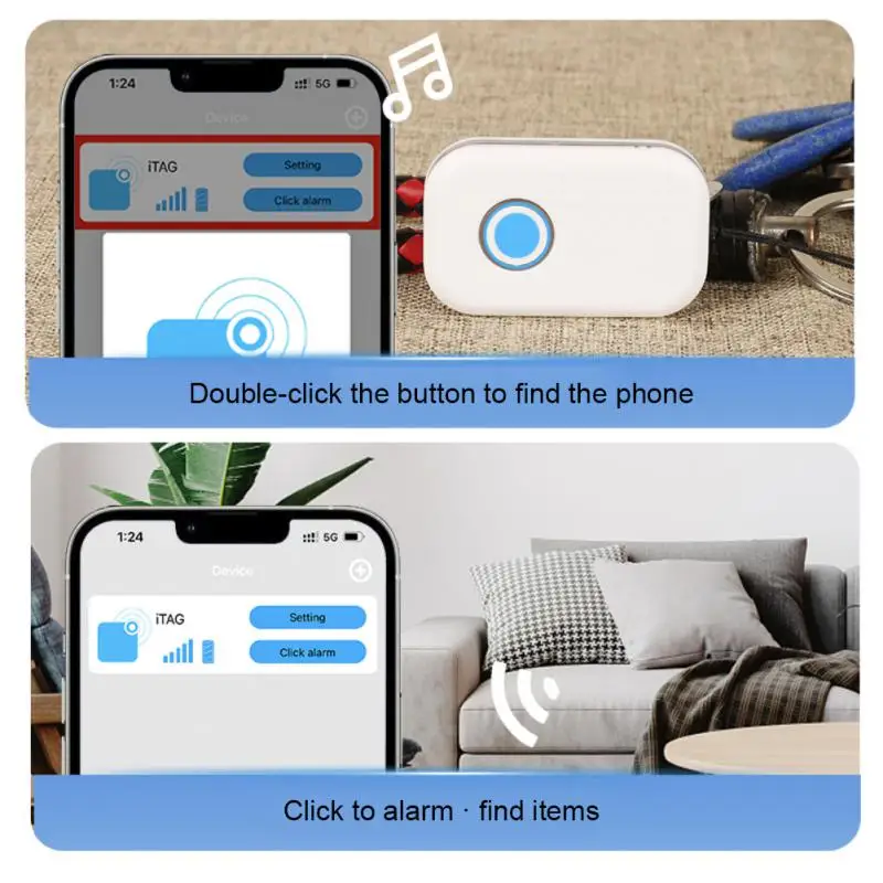 Key Finder Mini Anti-lost Device Alarm Locator Smart Tag Wireless Bluetooth-compatible Tracker Child Bag Wallet Key Pet Finder