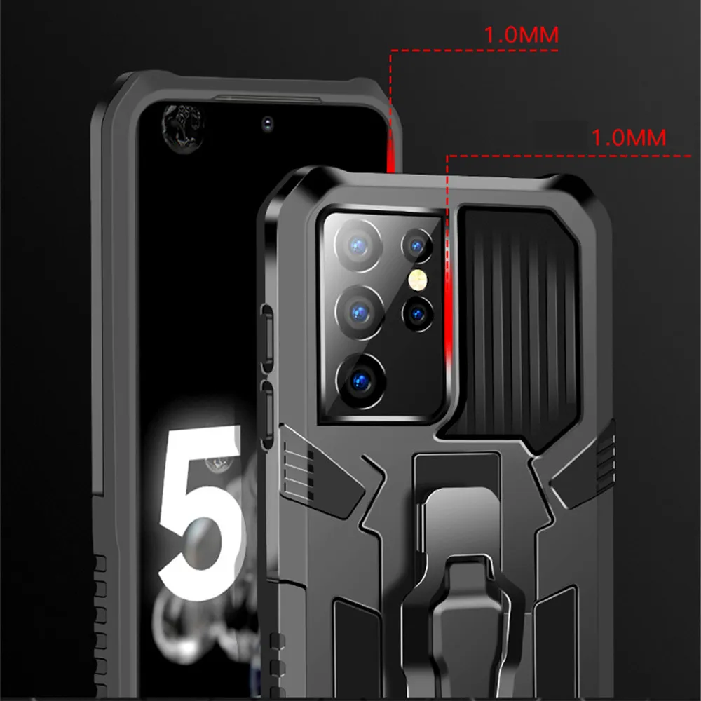 Magnet Case For Samsung Galaxy S21 Ultra Plus 5G M51 A12 S20FE Belt Clip Armor Cover For Samsung S21+ A52 A32 A42 A72 A21S M31S