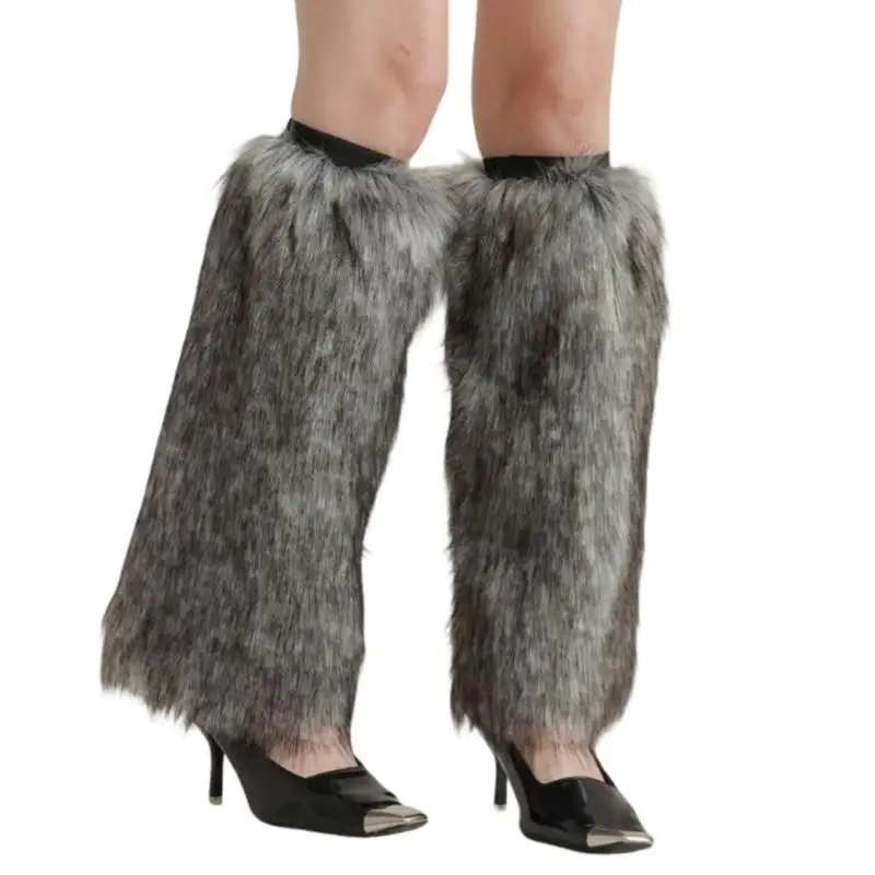 652F Fursuit 의상 다리 따뜻하게 신축성 커프스 어린이를위한 다리 보호대 성인 추운 날씨 무대 공연 다리 커버