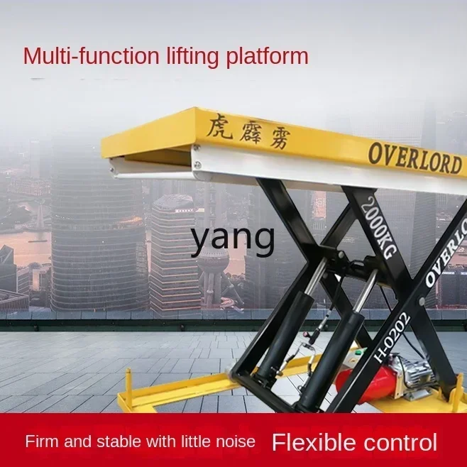 L sou plataforma de levantamento hidráulica elétrica, móvel fixo Scissor
