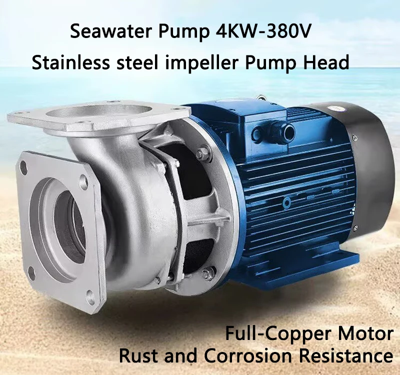 

Seawater Pump 4KW-380V Stainless Steel Impeller Seafood Pond Farm High Flow Agricultural Irrigation Circulating Centrifugal Pump