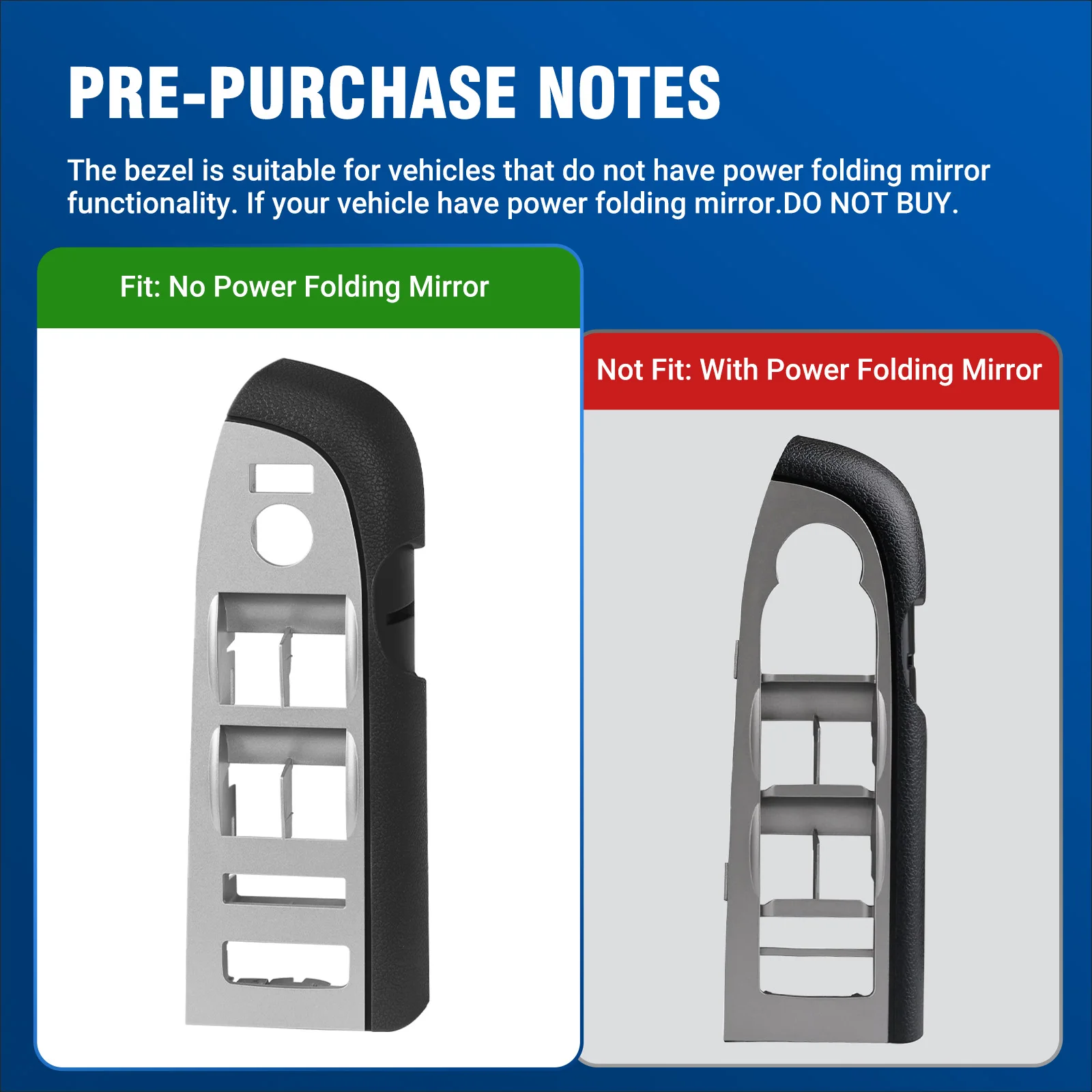 22968506 20945129 نافذة التبديل الحافة غطاء الجبهة اليسرى التحكم لوحة التبديل الكسوة ل 2010-2013 2014 تشيفي سيلفرادو جي إم سييرا #4