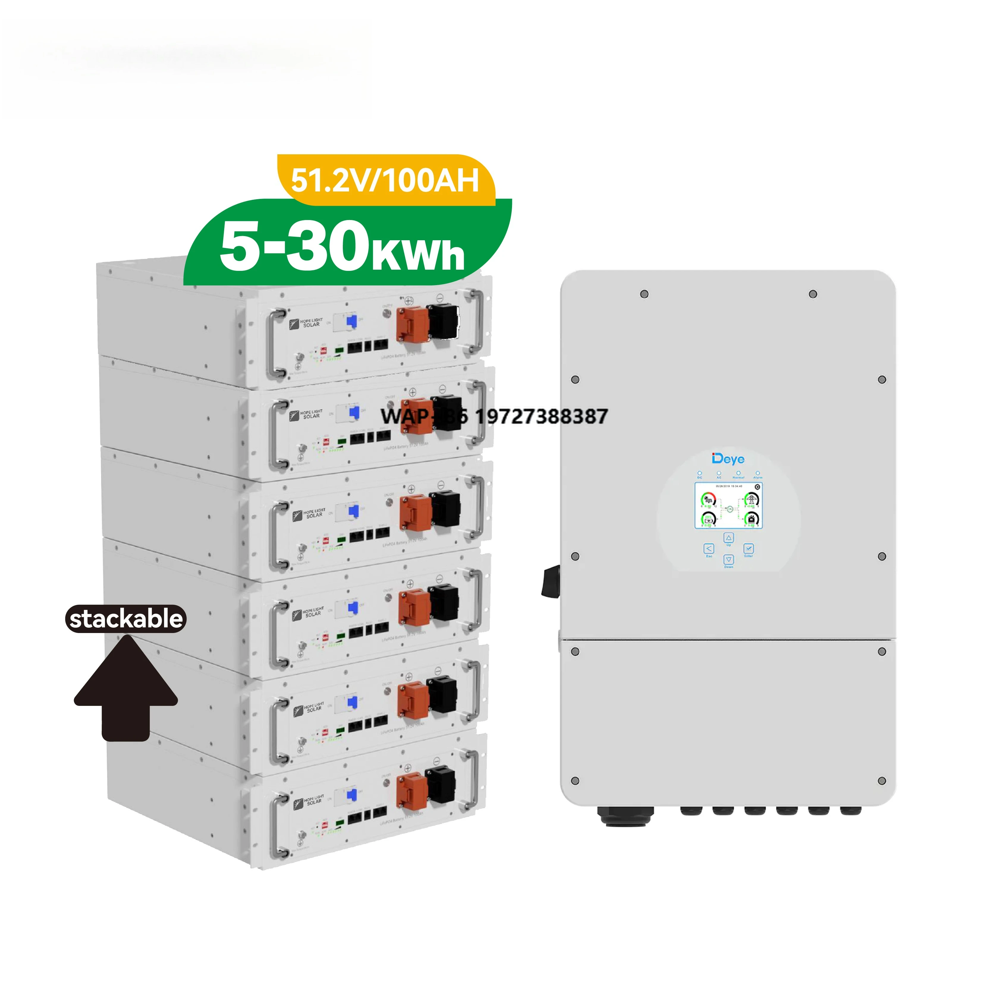Solar Lithium Battery High Safety 51.2V 100Ah 5kWh 10kWh 15kWh 20kWh Solar Panels With Battery and Inverter