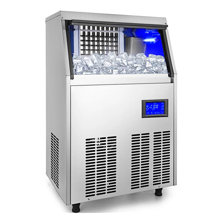 

Commercial Ice Maker 335W Stainless Steel Ice Cube Maker Machine 132 lb Ice Making Machine