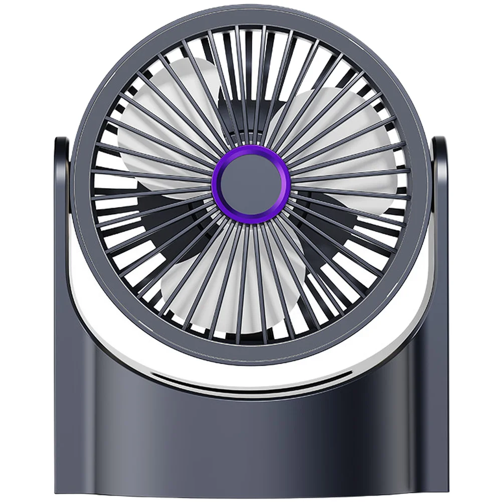 Portable USB Rechargeable Desk Fan with Light 5 Speed Adjustable for Dorm Room For Office Camping Hanging Mount Easy Carry