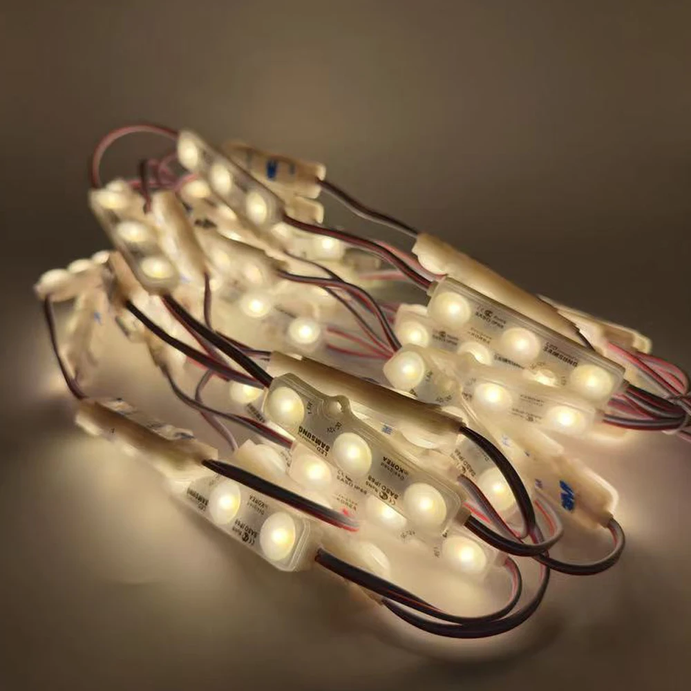 10pcs DC12V 5730 3 LED Module Light Injection Waterproof IP68 Cool / Warm White for Advertisement Shop Signboard Lighting Decor