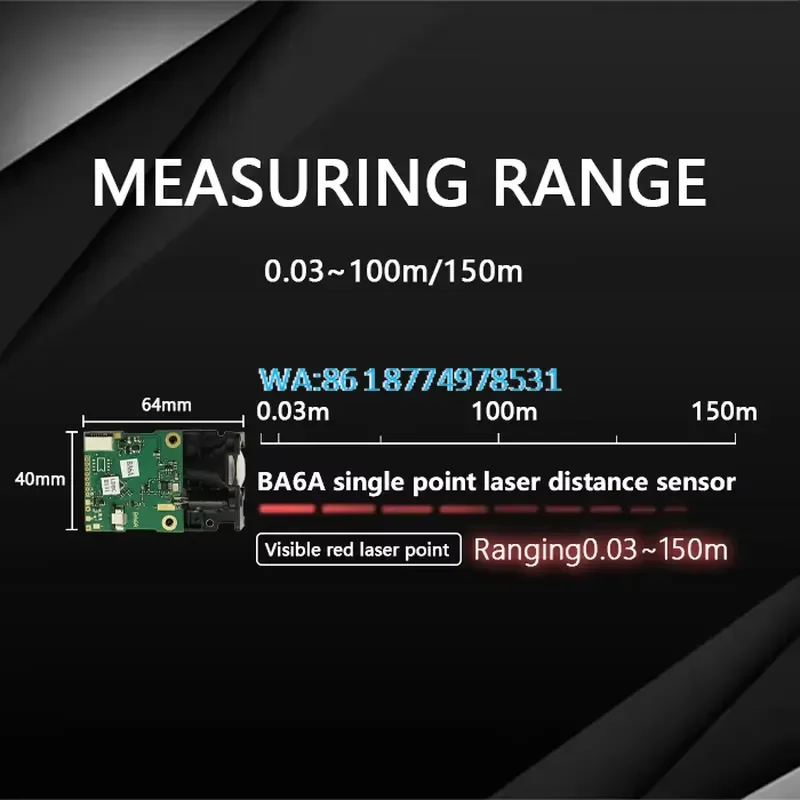 Wmwmnu for High Accuracy Phase Shift Long Range Industrial 150m Accurate Continuous TTL Digital Output Distance