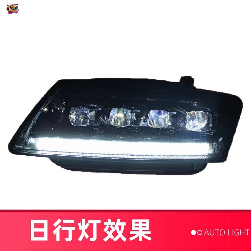 Suitable for Audi Q5 09-18 headlight modification with LED running daytime running lights and crystal lens sequential turn signa