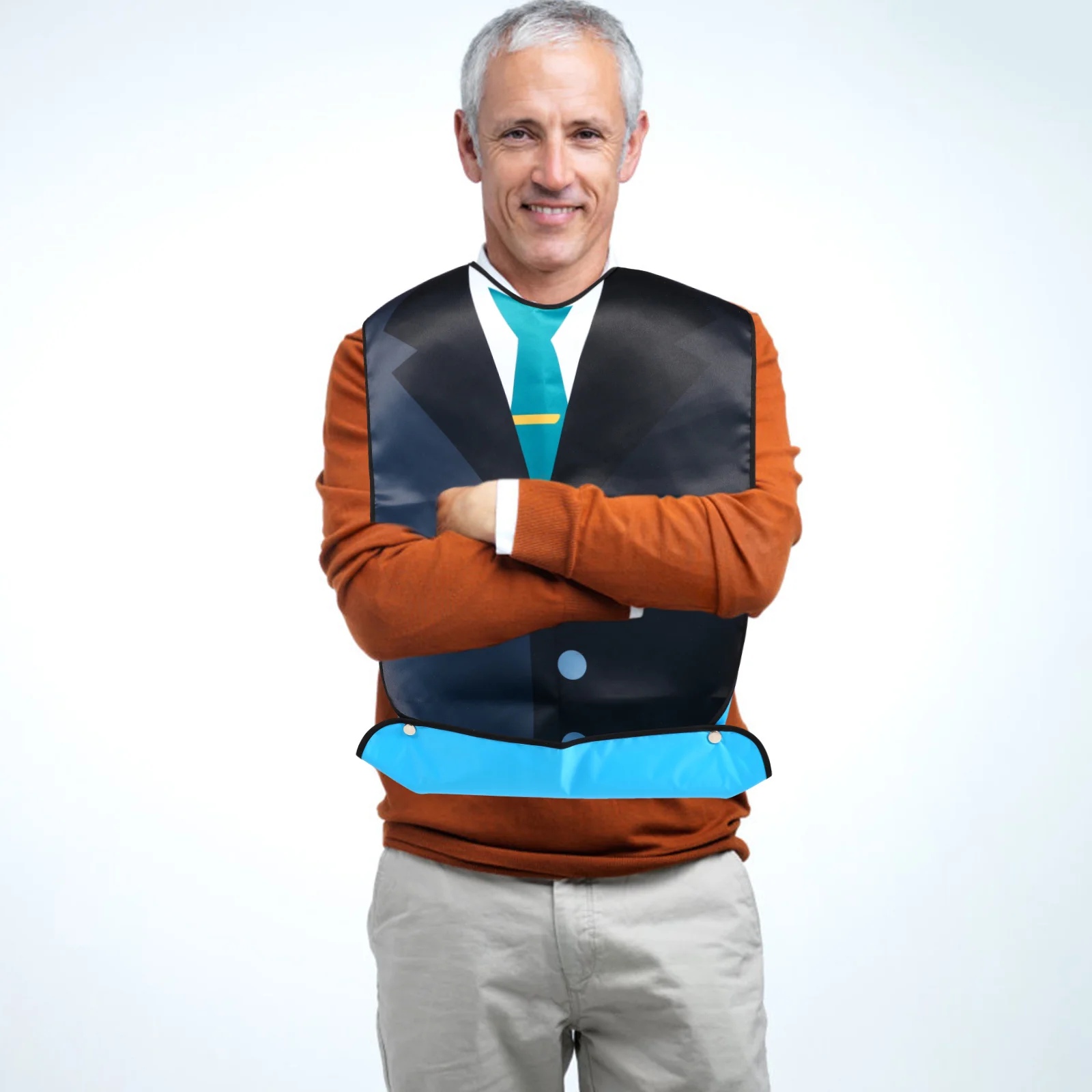 

Костюм с узором для взрослых и мужчин, длинный нагрудник, одежда, защита для пожилых людей, ткань для отрыжки, регулируемый большой нагрудник для пожилых людей и инвалидов